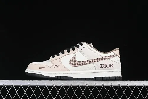 All categories Nk SB Dunk Series Nk SB Dunk Low High-end customized low-top sneakers Nk SB Dunk Low Dior joint milk coffee flower hook Anniversary high-end customized low-top casual sneakers DJ2024-097